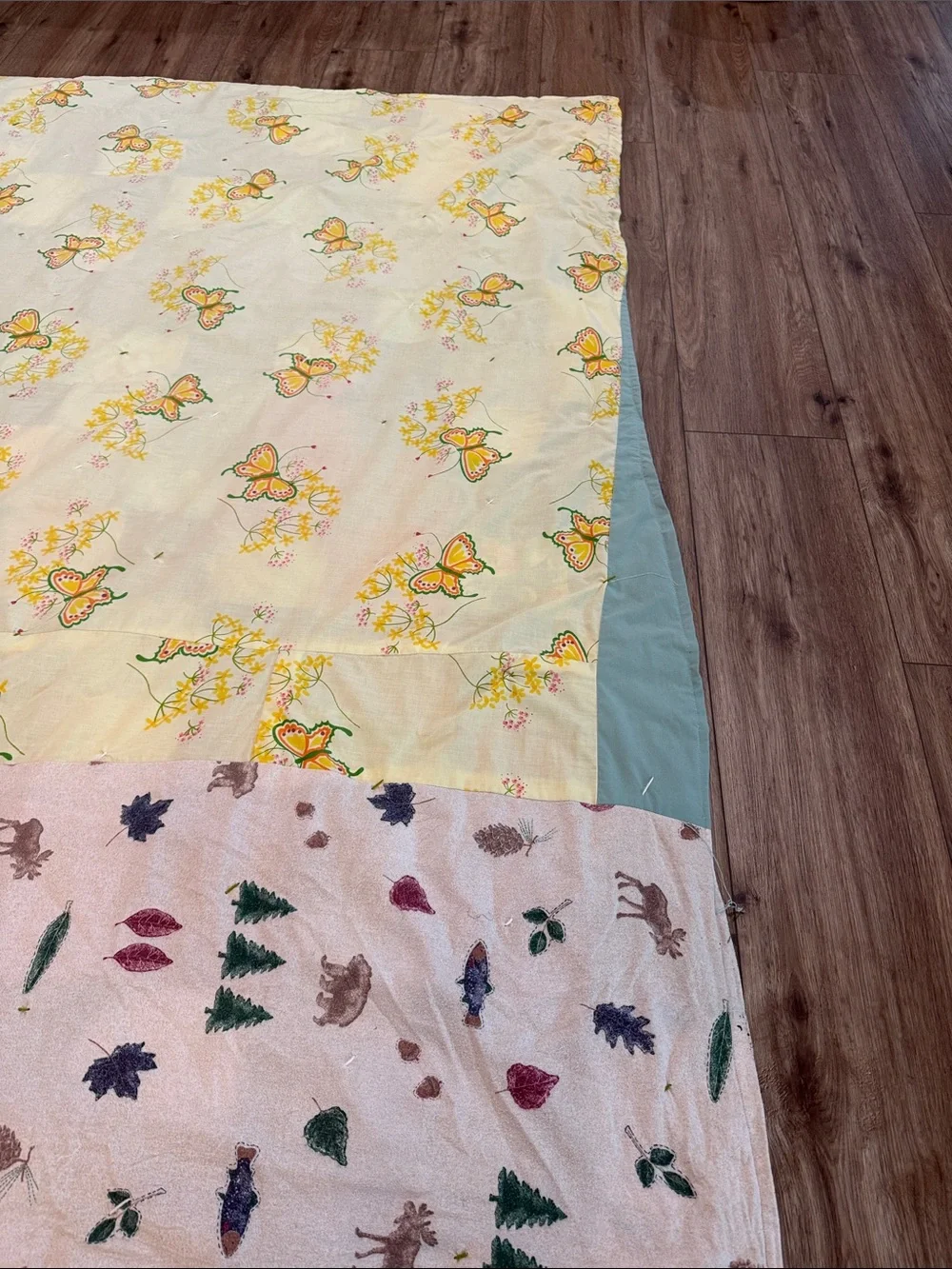 Vintage Shabby Chic Handmade Patchwork Quilted Throw - one of a kind….